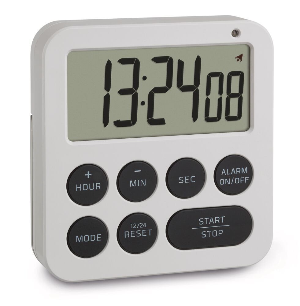 Timer/stopwatch , with clock and alarm, 2 volume levels, 1 unit(s) - Luminix Health