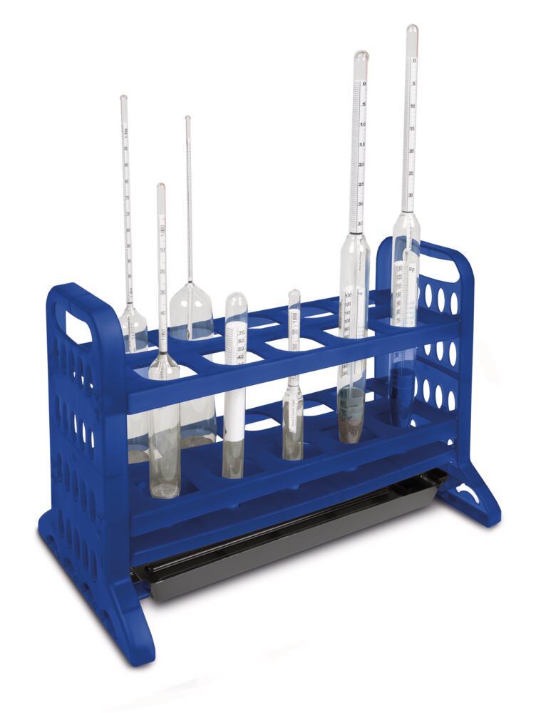 Stands for glass instruments, blue, PP, 10 slots, 1 unit(s) - Luminix Health