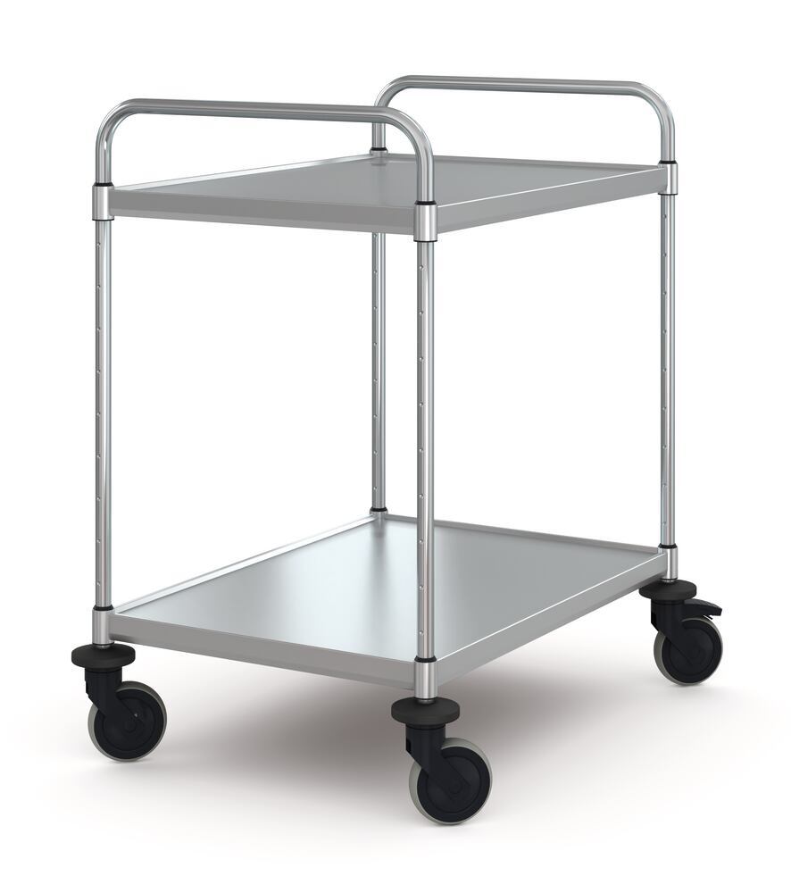 VarioCart height-adjust. shelf trolley, 2 shelves, 800 x 600 mm, 1 unit(s) - Luminix Health