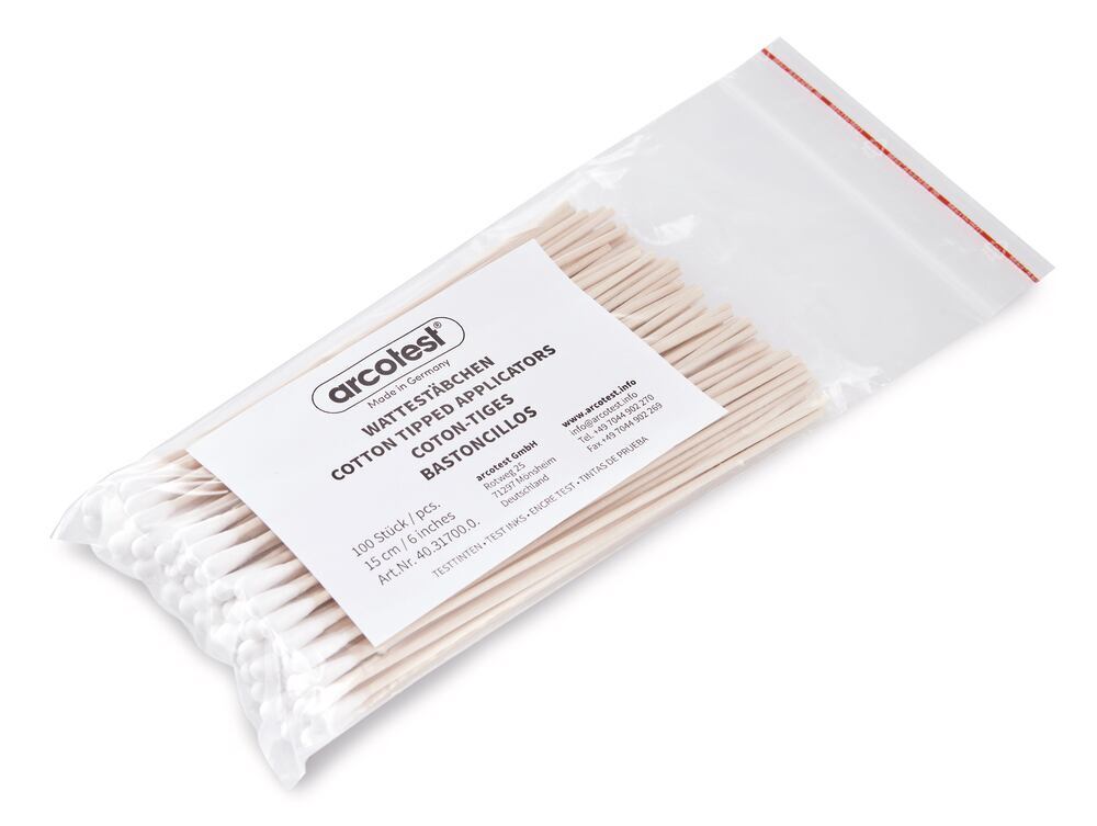 Cotton buds for test inks, oil-free, 15 cm long, 100 unit(s) - Luminix Health