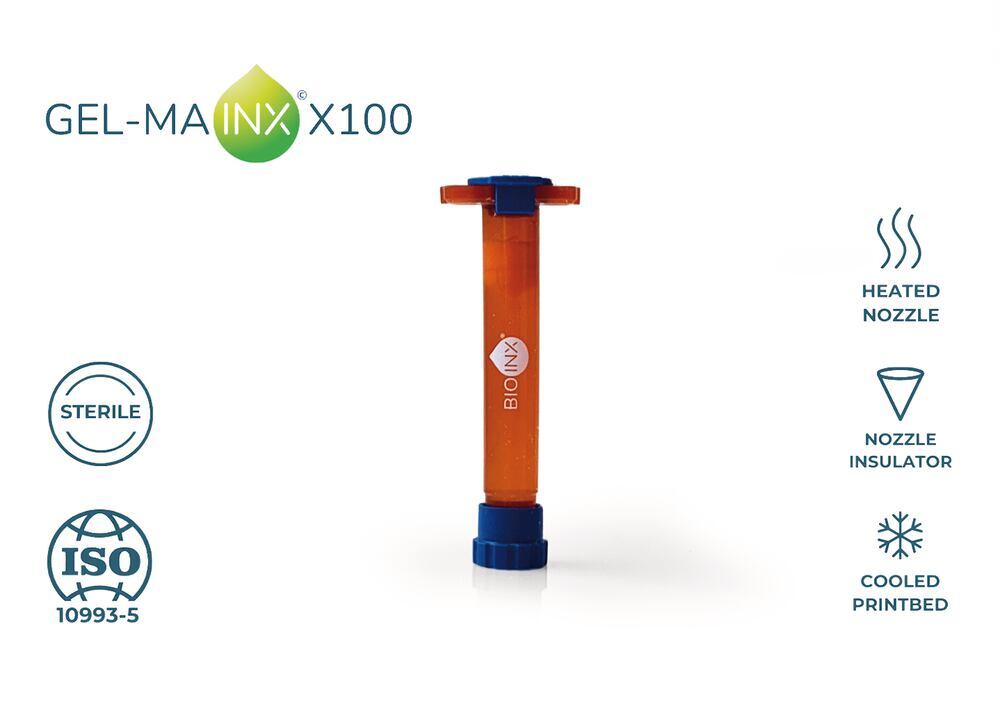 GEL-MA INX X100, 3 ml,, sterile, for Material Extrusion (FDM/FFM), 3 ml, plastic - Luminix Health