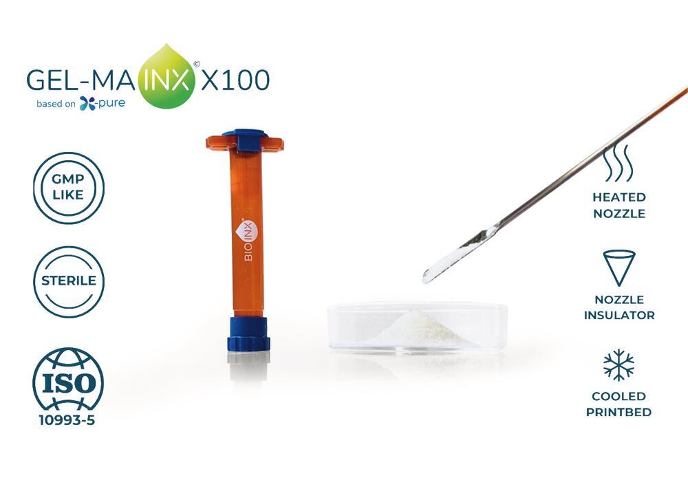GEL-MA INX X100 x-pure gelatin,, GMP-like, 3 ml, sterile,, 3 ml, plastic - Luminix Health