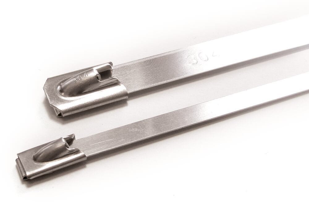 Stainless steel cable ties, 125 x 4.6 mm, bundle Ø max. 38 mm, 100 unit(s) - Luminix Health