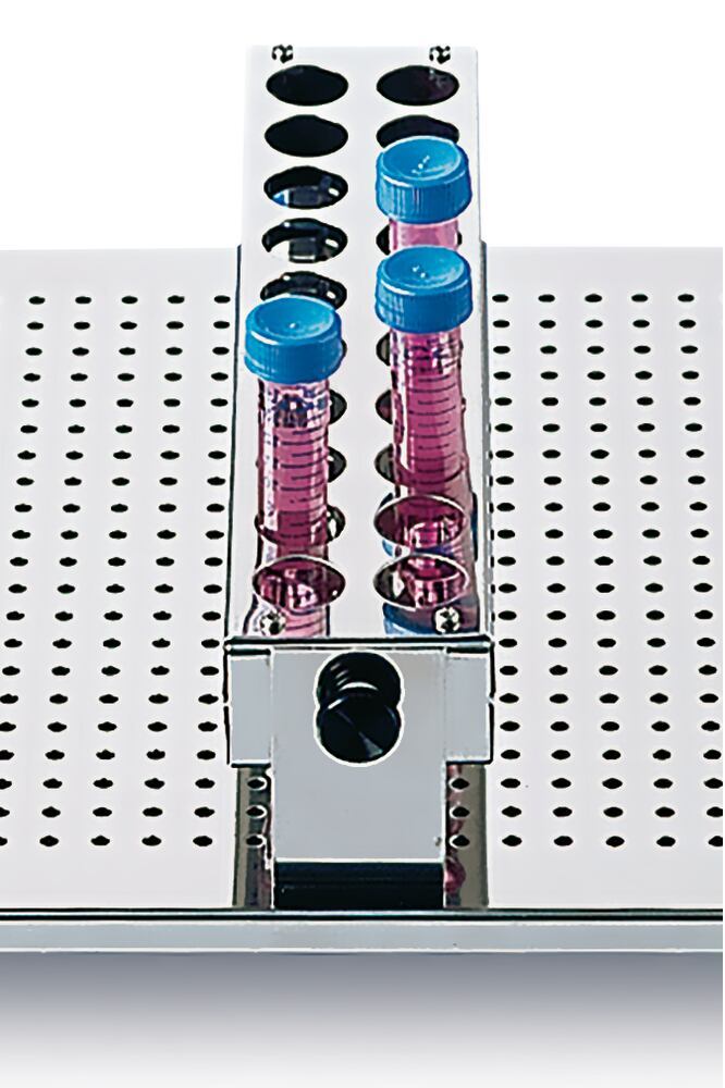 Test tube rack made of stainless steel, For 24 test tubes, Ø 12-17 mm, 1 unit(s) - Luminix Health