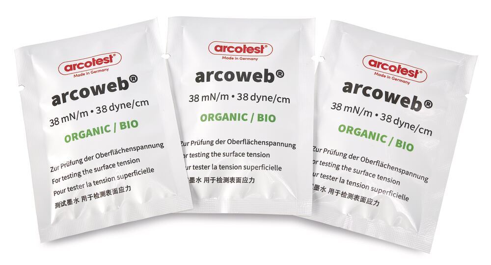 Test ink arcoweb®, 38 mN/m, green, wipe, 1 unit(s) - Luminix Health