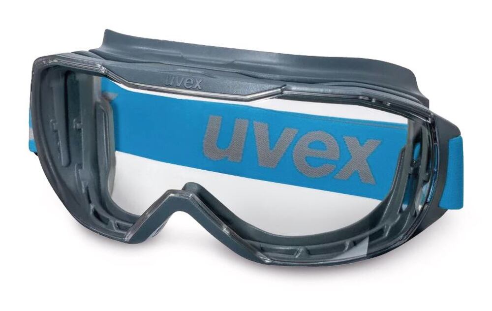 UVEX megasonic full view goggles, Blue-grey, UV protect, anti-fog/scratch - Luminix Health