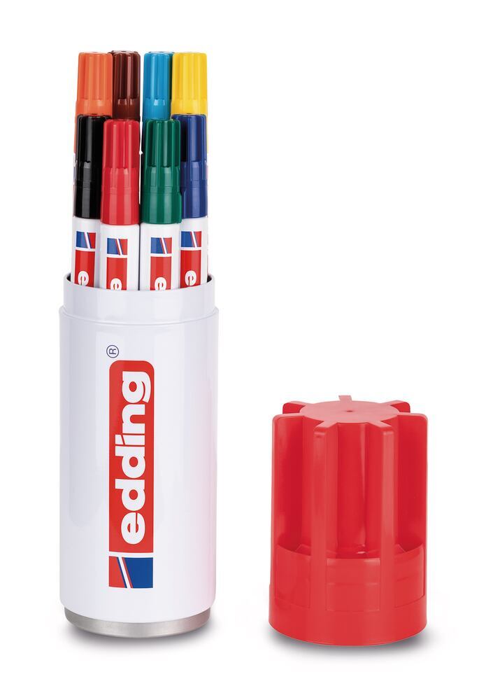 Edding permanent marker, set of 3000, Eight tins, 1.5-3 mm, 8 unit(s) - Luminix Health