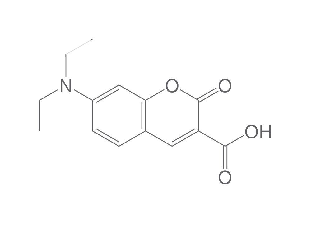 Coumarin VIS-423 Diethylamino, Carboxylic Acid, 1 g, glass - Luminix Health