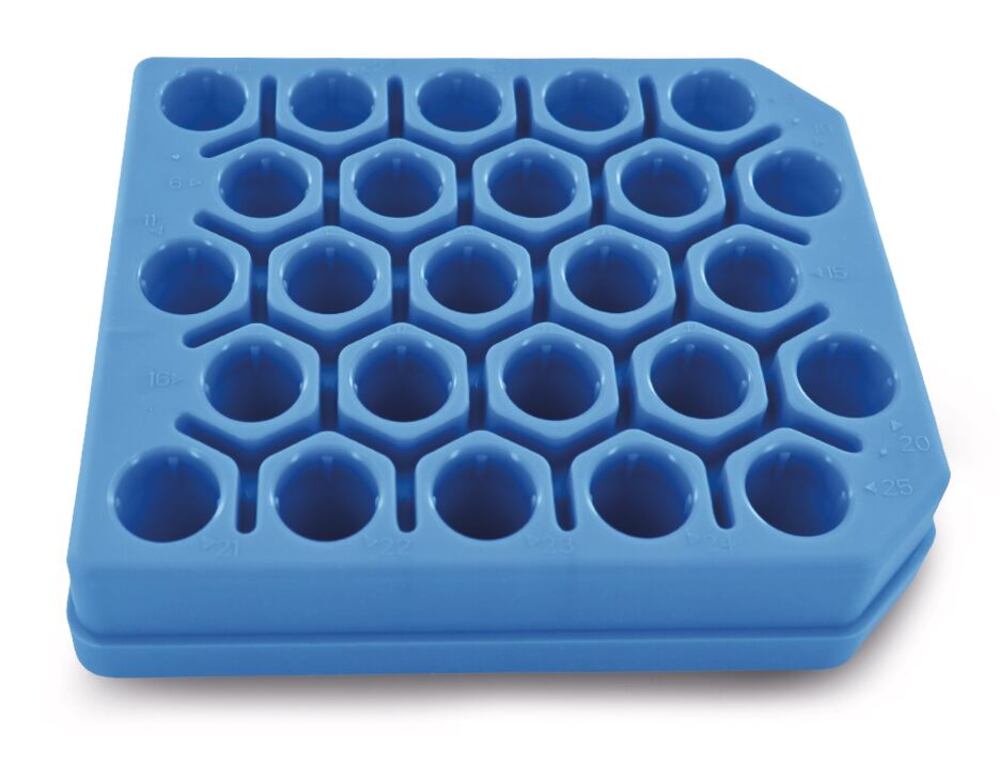Sample stand for centrifuge tube, 15 ml, 5 x 5, conical (w/o stand. rim) - Luminix Health
