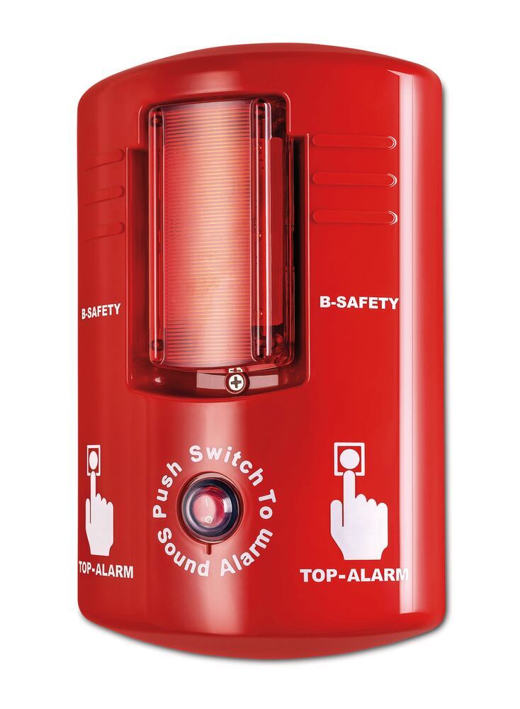 B-SAFETY alarm with siren, Red flashing light, manual, 1 unit(s) - Luminix Health
