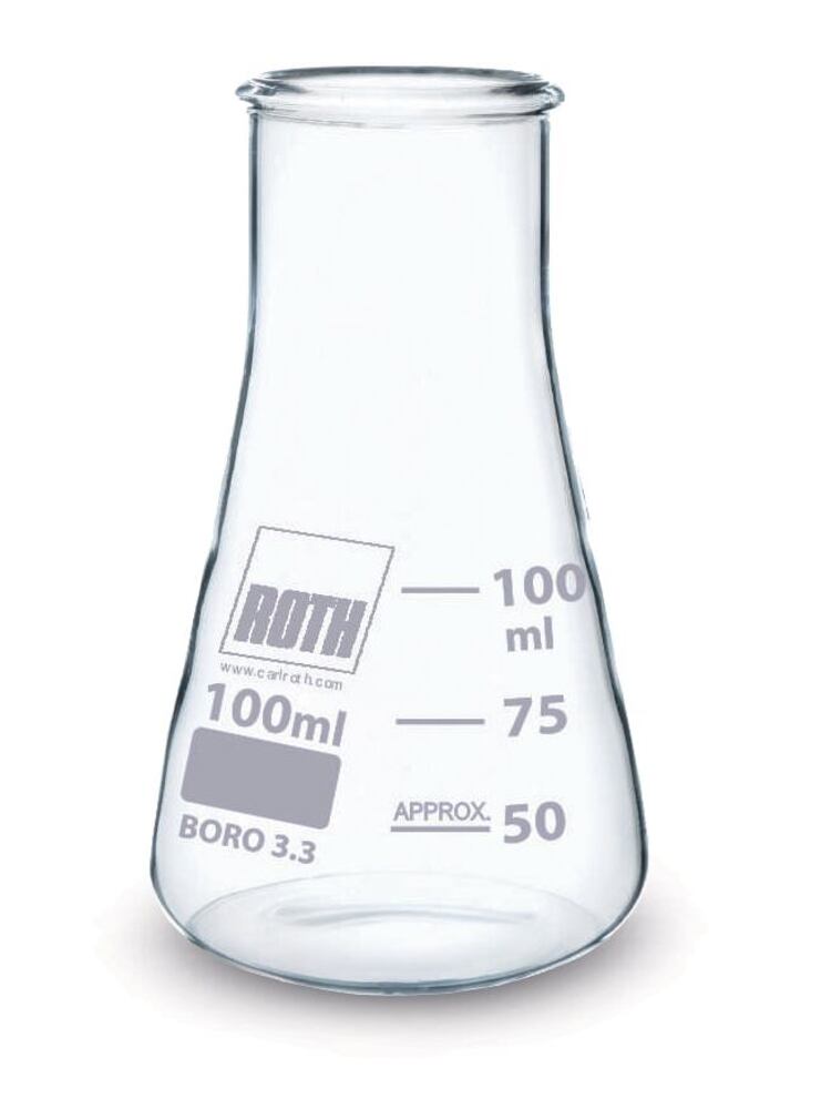 ROTILABO Erlenmeyer flasks, wide neck, 100 ml, borosilicate glass 3.3 - Luminix Health