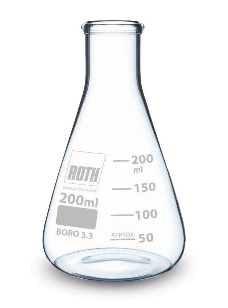 ROTILABO Erlenmeyer flasks, narrow neck, 200 ml, borosilicate glass 3.3 - Luminix Health