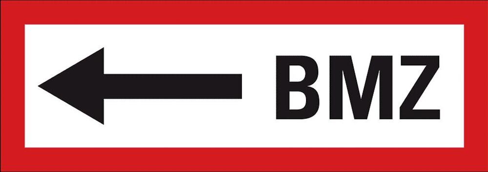 Fire brigade sign , CIE left, PE film, 297x105 mm, 1 unit(s) - Luminix Health