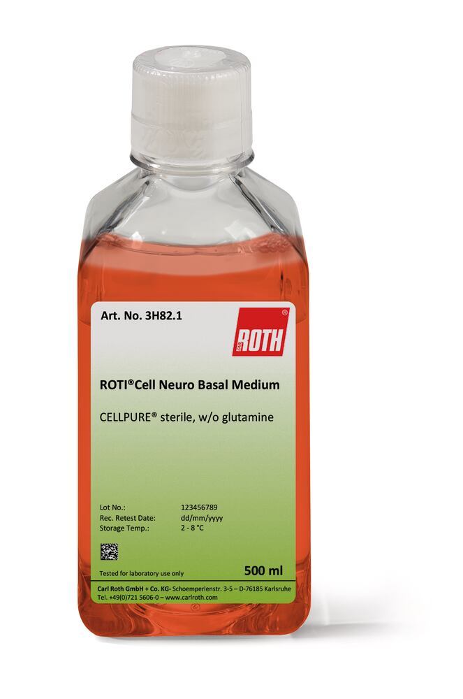 ROTI®Cell Neuro Basal Medium, CELLPURE, sterile, w/o glutamine, 500 ml, plastic - Luminix Health