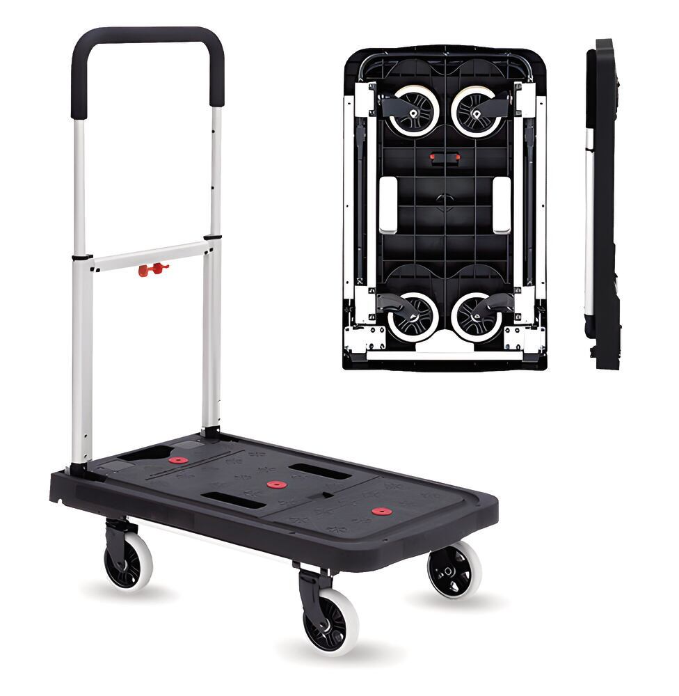 Plastic platform trolley, folding, 680 x 410 x 720 mm, 1 unit(s) - Luminix Health