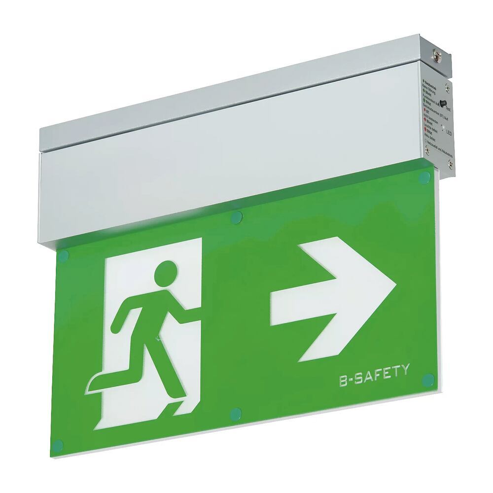 Escape route emergency lighting, L-LUX Standard, IP 20 ceiling-mounted - Luminix Health