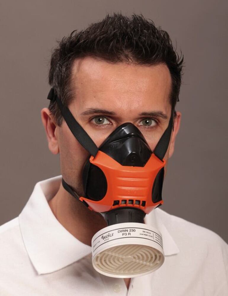 Respiratory half mask with std. thread, Polimask ALFA, EPDM, four-point strap - Luminix Health