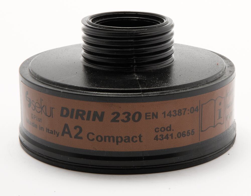 SEKUR DIRIN 230 respiratory gas filter, A2 acc. to EN14387, std. thread EN148-1 - Luminix Health
