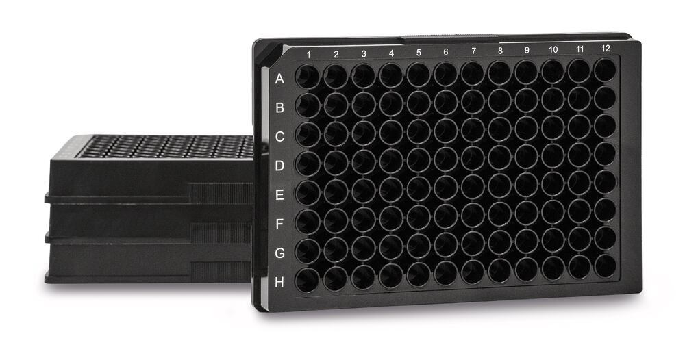 Rotilabo® microtest plates BioBased, 96-well, flat bottom, black, 100 unit(s) - Luminix Health