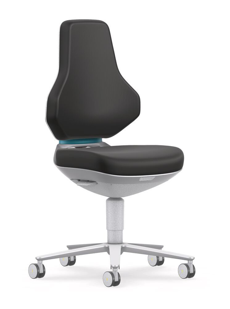 Texon clean-room chair, black, seat height 450-620 mm, 1 unit(s) - Luminix Health