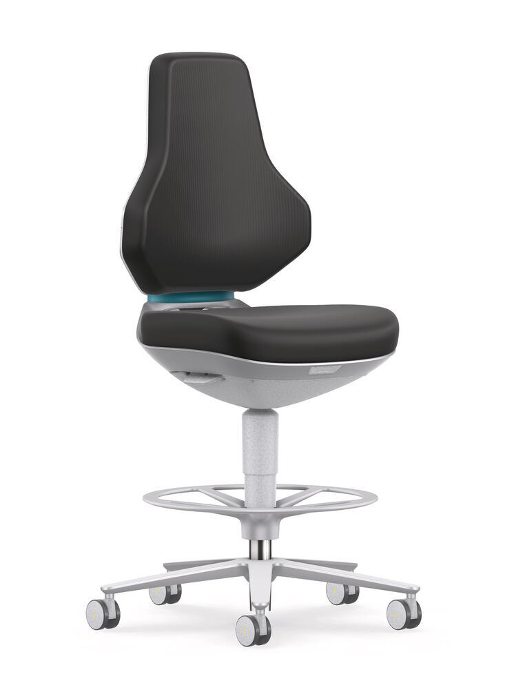 Texon clean-room chair, black, seat height 570-810 mm, 1 unit(s) - Luminix Health