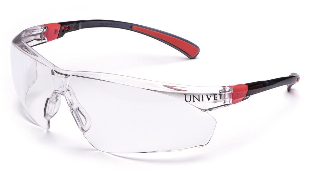 506U safety glasses, Black/red frame colour, 1 unit(s) - Luminix Health