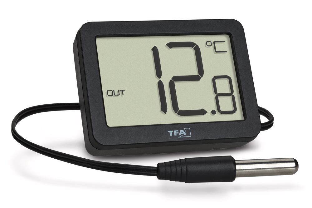 Compact inside/outside thermometer, Measuring range -30 to +60 °C, 1 unit(s) - Luminix Health
