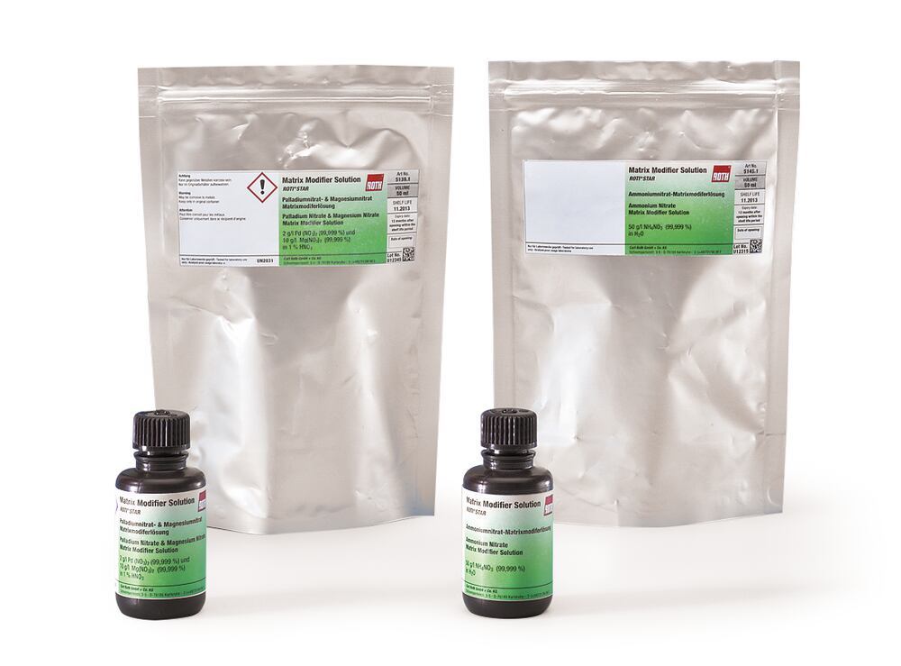 Ammonium nitrate matrix modifier solut., 50 g/l NH4NO3 (99,999 %) in H2O, 50 ml - Luminix Health