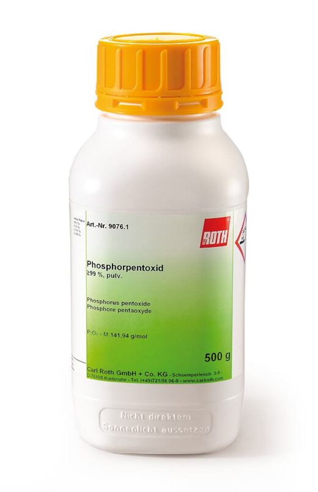 Phosphorus pentoxide, min. 99 %, powdered, 500 g, plastic - Luminix Health
