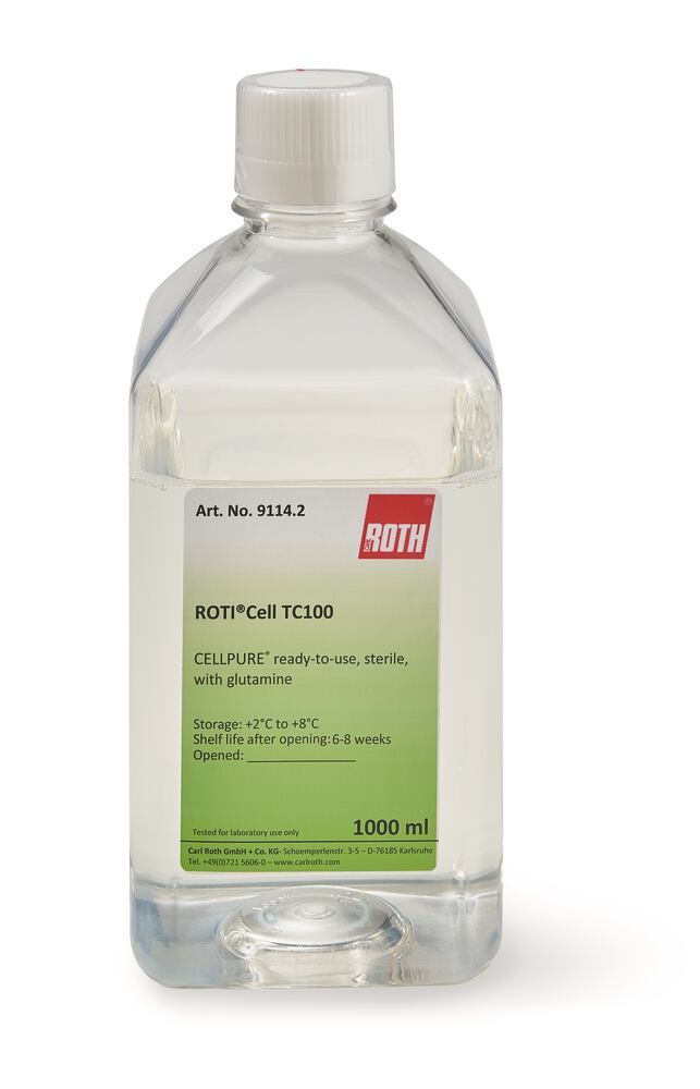 ROTI®CELL TC100, sterile, with glutamine, 1000 ml, plastic - Luminix Health