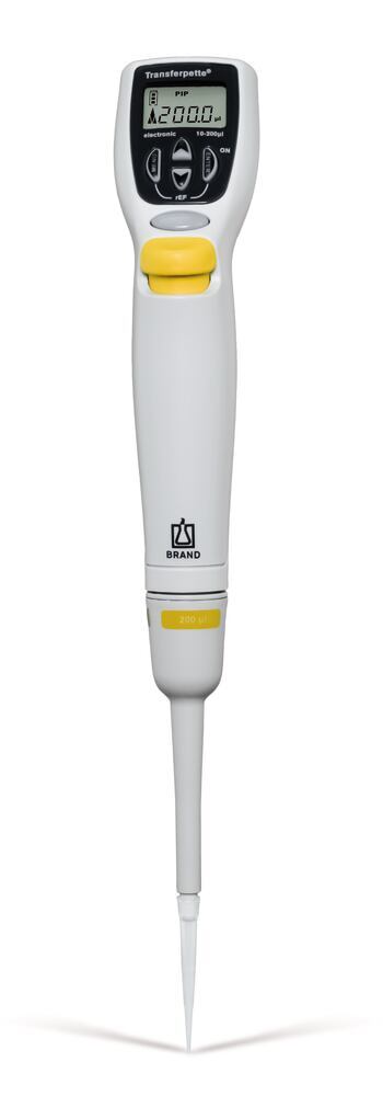 Microlitre pipettor Transferpette® elec., by BRAND, with power pack, 10 - 200 µl - Luminix Health