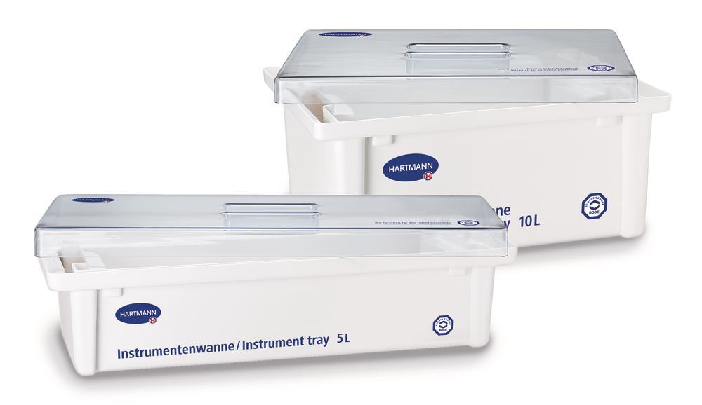 Disinfection tub, made of PVC, 5l, Transparent lid, L550xW200xH120mm, 1 unit(s) - Luminix Health