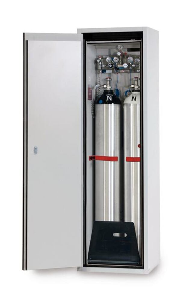 2 lateral cylinder holder for 10l press., gas cylinders with 2 tensioning straps - Luminix Health
