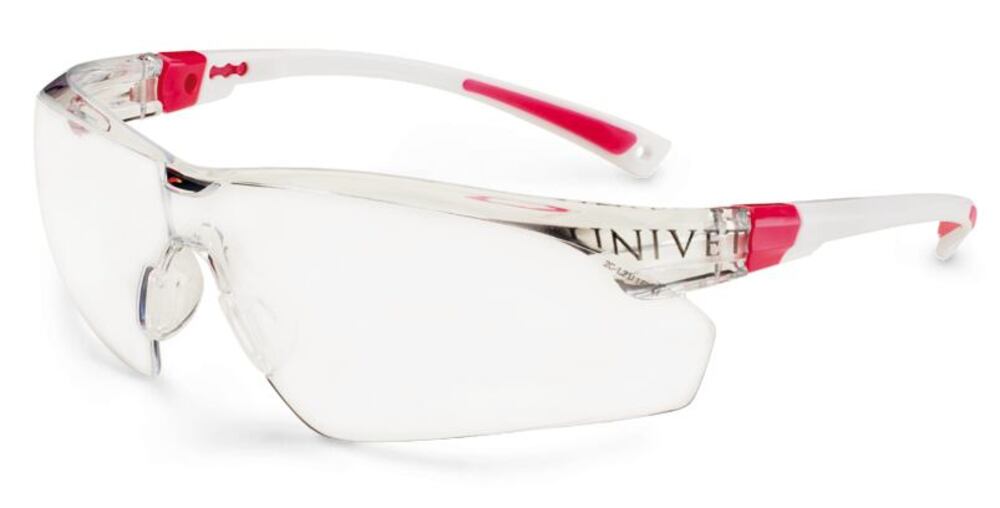 Safety glasses 506U, frame colour white/pink, 1 unit(s) - Luminix Health