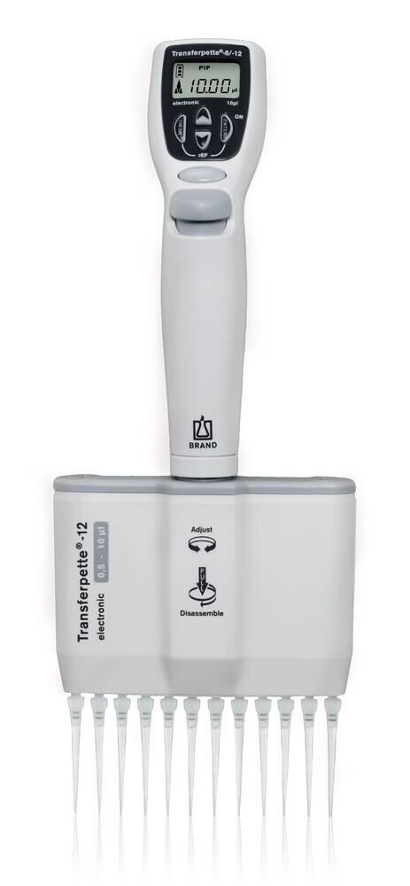 Multi-channel microlitre pipette Transferpette® electronic 12-channel - Luminix Health
