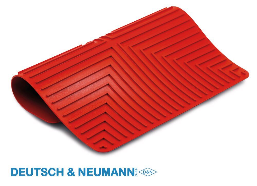 Rotilabo®-laboratory mat, silicone, red, 250 x 250 mm, 1 unit(s) - Luminix Health