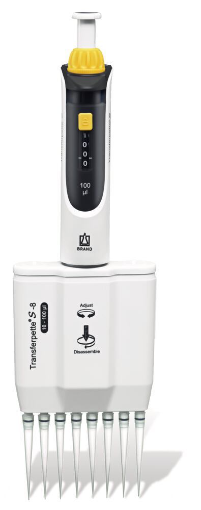 Microlitre pipette Transferpette® S, 8-channel, variable, M8-100,10-100 µl - Luminix Health