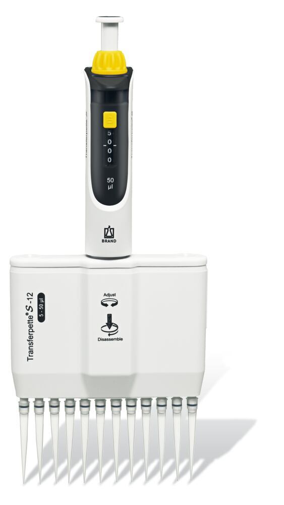 Microlitre pipette Transferpette® S, 12-channel, variable, M12-50, 5-50 µl - Luminix Health