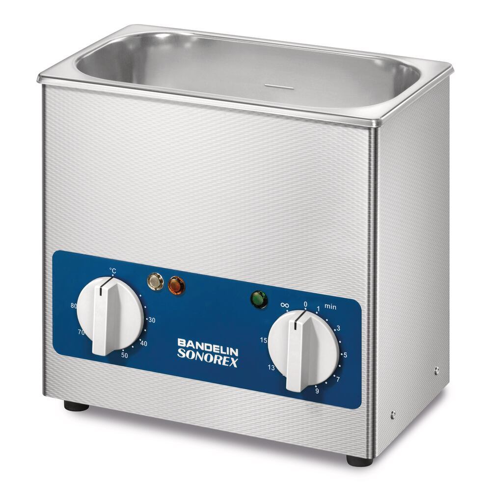 Ultrasonic compact bath SONOREX SUPER, RK 100 H, volume 3.0 l, 1 unit(s) - Luminix Health