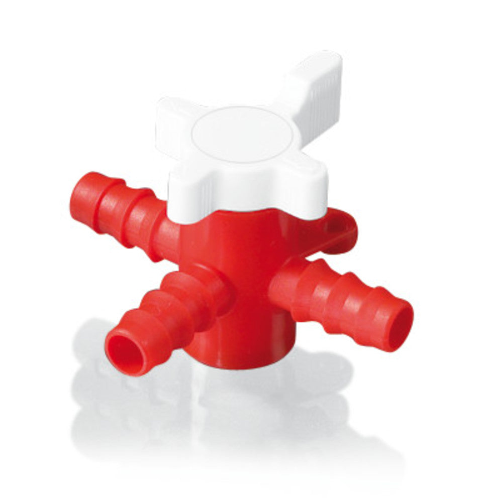 Rotilabo®-3-way valve, PP/PE, for hoses with inner Ø 7-9 mm, 1 unit(s) - Luminix Health