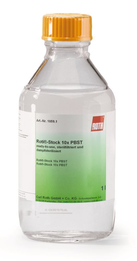 ROTI®Stock 10x PBTS, BioScience-Grade, ready-to-use, filtered (0,2 µm), 1 l - Luminix Health
