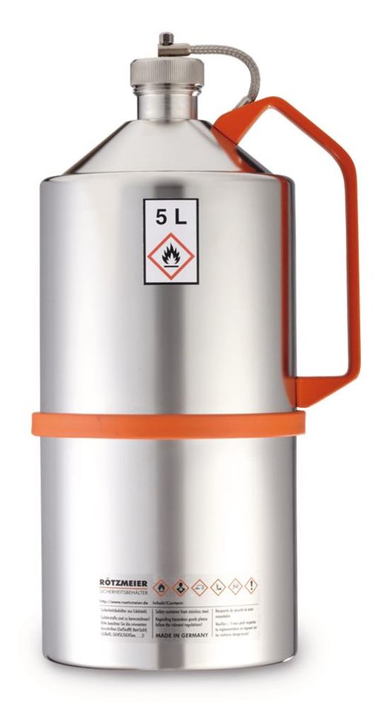 Safety lab can, stainless steel, with screw cap, 5 l, 1 unit(s) - Luminix Health