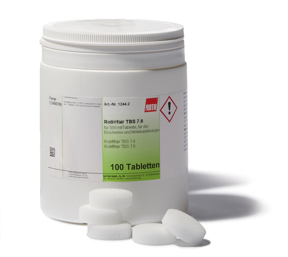ROTI®fair TBS 7.6, for 500 ml / tablet, 10 unit(s), blister - Luminix Health