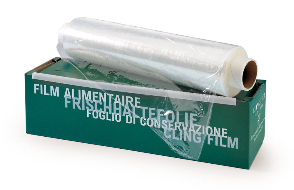 Clear cling foil, transparent, LDPE, thickness 14 µm, W 30 cm, L 300 m - Luminix Health