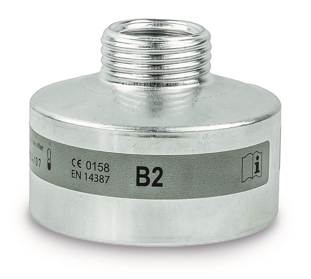 Respiratory protection filter, grey, EN 14387, type B2, 1 unit(s) - Luminix Health