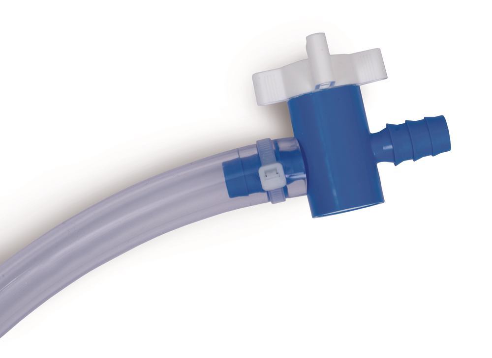 Pouring tube with cock, PVC, 1.2 m, for barrel pump PP, 1 unit(s) - Luminix Health