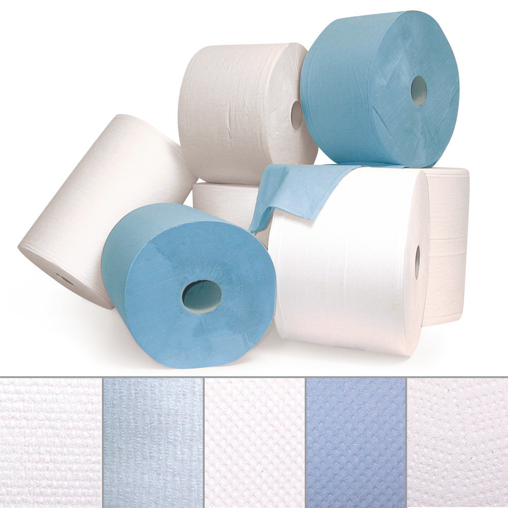 XXL 2 Blue, Rotizell® wipes, 2 plies, blue, roll width 38 cm, 2 unit(s) - Luminix Health