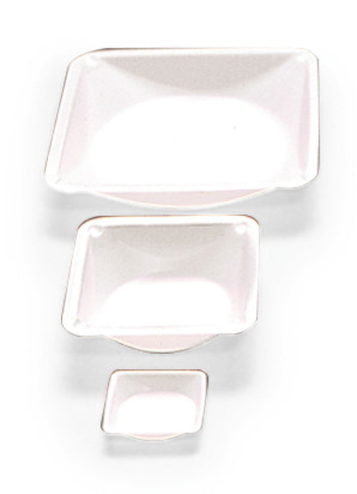 Rotilabo®disposable weigh. tray, antist., 330ml, PS, white, L140 x 140 x H22 mm - Luminix Health