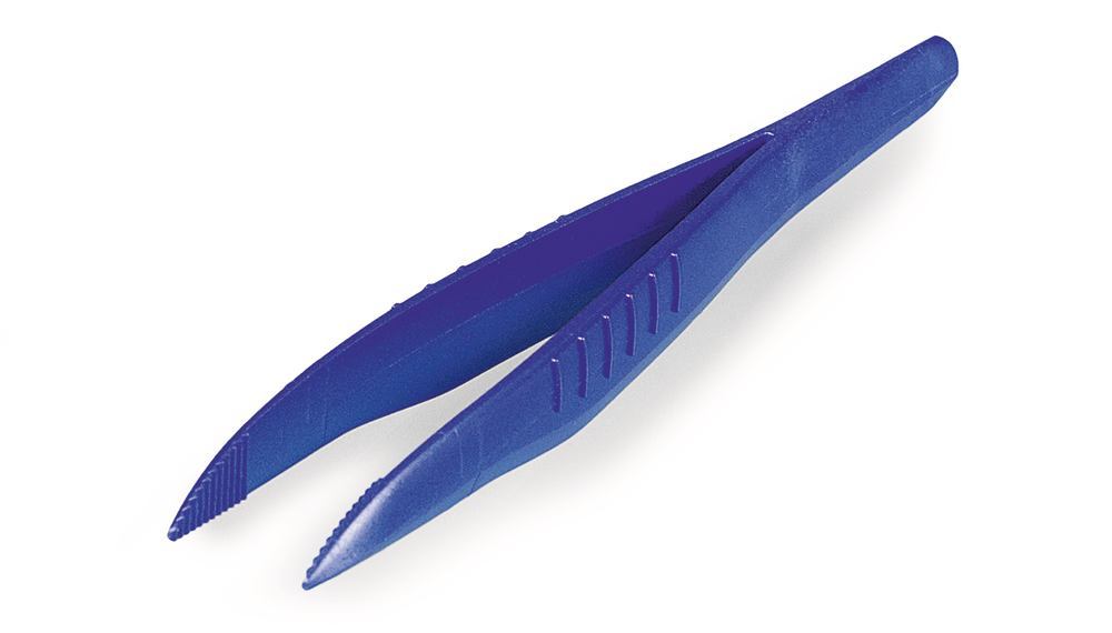 Disposable 130 mm SteriPlast® tweezers, Straight, pointed, sterile, detectable - Luminix Health