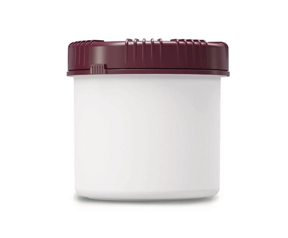 Packo wide-neck jar, white, HDPE, With screw cap and stopper, 650 ml, 10 unit(s) - Luminix Health